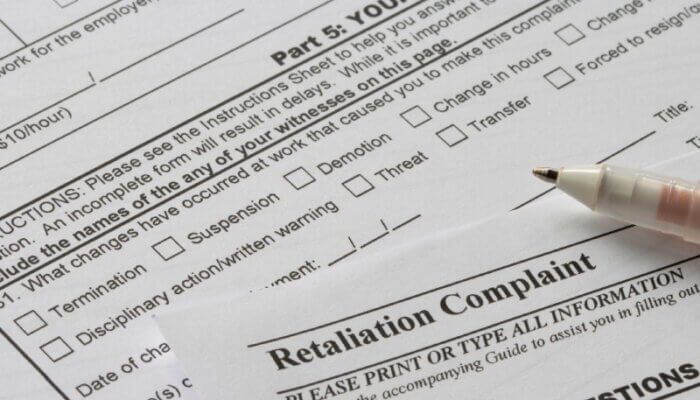 retaliation complaint paperwork